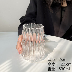 Taza de café de vidrio transparente de alta calidad, <span class=keywords><strong>forma</strong></span> de gota de <span class=keywords><strong>agua</strong></span> para el hogar y el Bar, tazas de calidad con logotipo personalizable para fiestas - Product Image 6