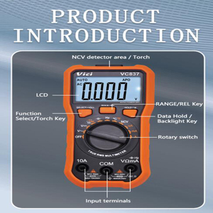 6000 Sayımlar <span class=keywords><strong>True</strong></span> <span class=keywords><strong>RMS</strong></span> Profesyonel Dijital Multimetre VC837 VICI - Product Image 2