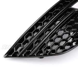 2pcs Front Fog Light Cover <b>Grilles</b> Honeycomb <b>Mesh</b> Sport Style Front Bumper <b>Grille</b> <b>for</b> Audi A4 B8 Facelift 2012 2013 2014 2015 - Product Image 6