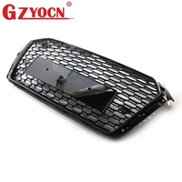 Grille de pare-chocs avant pour Audi A4 B9 S-Line S4 17-19, grille avant nid d'abeille + grille de feux antibrouillard 8W0853651 8W0807681K 8W0807682K