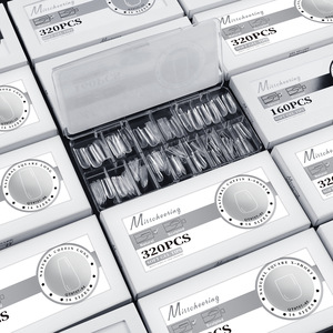 Capsules d'Amandes d'Amandes Françaises, 20 Tailles, Arc Courbé, Couverture Complète, Faux Ongles, Faux Ongles, Conception de Doigt Carré - Product Image 2