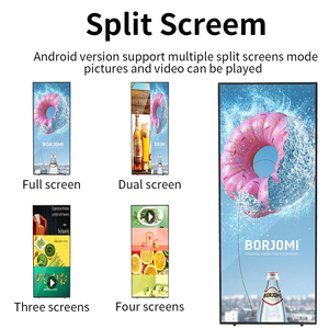 Hiseeview <b>70</b> Inch A-type Lcd Digital Poster Indoor 4K Advertising Display Full Screen Portable Digital Signage with Wheels - Product Image 4