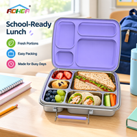 Aohea – Ensemble de boîtes à lunch en acier inoxydable de qualité 304, personnalisables en usine, pour enfants, école et famille