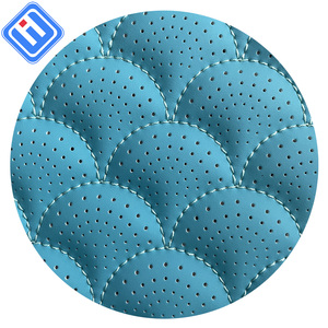 Tessuto in Pelle Trapuntata in PVC Morbido con Microfibra e Ricami, Perforazioni e <span class=keywords><strong>Fodera</strong></span> Spessa Goffrata <span class=keywords><strong>per</strong></span> Sedili Auto - Product Image 1