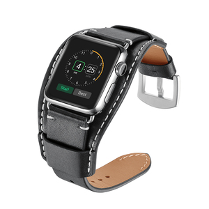 Cinturino Premium in Pelle Retrò per <span class=keywords><strong>Apple</strong></span> Watch, Largo e Resistente, Compatibile con Modelli 38/40/41mm e 42/44/45/49mm - Product Image 4
