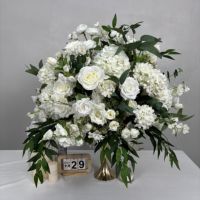 Arrangement de roses artificielles DKB de 50 cm, 60 cm, 70 cm, rose, blanc, rouge, grande boule de fleurs pour centre de table de mariage, décoration de mariage