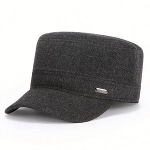 2025 Winter Thick Warm <b>Flat</b> Top Sports <b>Caps</b> for <b>Men</b> Outdoor Fashion Casual Warm Captain Hat - Product Image 6