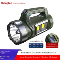 Projecteur solaire extérieur haute intensité, lampe de poche portable ultra-lumineuse, lampe de mineur rechargeable, étanche 100-200m