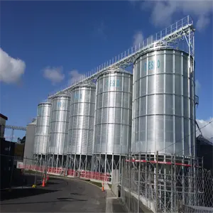 Galvanized steel silo tank bins 50 100 200 500 1000 1500 ton wheat soybeans barley corn storage steel silo