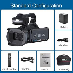 Nouveautés Caméras numériques 4k 16x HD Microphone 64 <span class=keywords><strong>millions</strong></span> Caméscope Vision nocturne Caméra de vlogging pour Youtube Lumière vidéo LED - Product Image 5