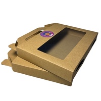 Meilleures ventes : 50 boîtes en papier kraft écologiques de qualité alimentaire, emballage plat pour gâteaux, boîtes cadeaux pliables pour fêtes
