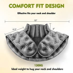 Envoltura para el cuello calentada en el microondas, almohadilla térmica húmeda para el cuello y los hombros para aliviar el dolor ponderado extra grande - Product Image 2