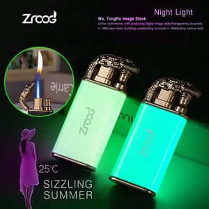 लोविल जादू डबल लौ क्रोकोडाइल टॉर्च हल्का असामान्य पवन-प्रूफ डॉल्फिन डिजाइन धातु व्यवसाय सिगरेट के उपयोग के लिए उपहार - Product Image 2