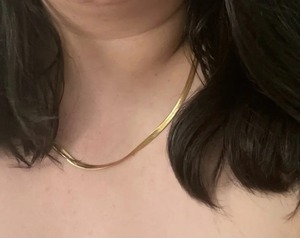 Cadena Plana de Acero Inoxidable de 3mm de Ancho, Color Dorado, Impermeable, Tipo Serpiente, para Hombre, en Varias Longitudes - Product Image 5