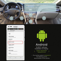 ELM 327 V2.1 OBD2 Lector de código OBD2 Escáner de diagnóstico de coche para Android ELM327 OBDII Herramienta de diagnóstico automático