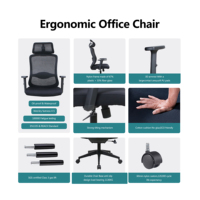 Offre Spéciale : Chaise de Bureau Ergonomique avec Appuie-tête Réglable, Chaise de Bureau en Maille pour Employés, Cadeira De Escritorio, Sillas De Escritorio