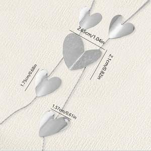 Kadınlar için QH uzun kolye uygun tatil Wea, günlük kazak zinciri basit zarif takı kalp Dainty takı toptan toplu - Product Image 4