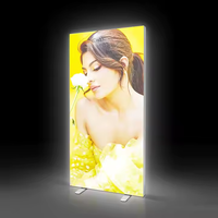 Boîte à lumière portable en tissu SEG simple face, autoportante, rétroéclairée, pour la publicité lors des salons professionnels, des expositions et de la vente au détail