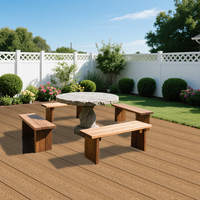 Planches de terrasse composées en teck foncé avec une longue durée de vie pour une application extérieure