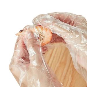 Restaurant Dish <b>Washing</b> PE Kitchen Household <b>Powder</b> Free Gloves <b>Cheap</b> Clear Disposable Plastic a Grade Gloves - Product Image 1