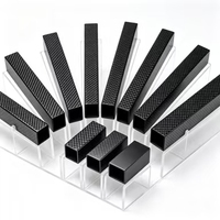 Tube carré en fibre de carbone mat anti-corrosion personnalisé OEM, usinable par CNC pour accessoires de manipulateur