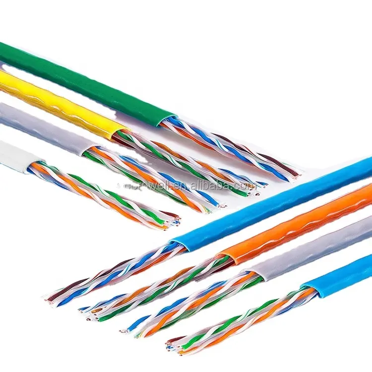 Cat6-Cables Ethernet de 305M, conector blindado, gestión de red interior, Cable de red