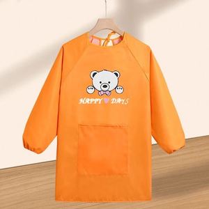 Delantal de pintura anti-manchas para niños, actividades de jardín de infantes para padres e hijos, delantal de longitud media con logo impreso en la parte posterior invertida - Product Image 1