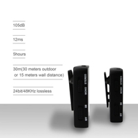 Écouteurs sans fil M-VAVE WP-10 2.4G avec fonction de monitoring, couple émetteur-récepteur, prise en charge stéréo/mono, fonction d'enregistrement téléphonique