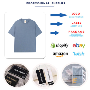 270 Gsm personalizzato uomo 100% cotone bianco tinta unita Tshirt all'ingrosso Logo stampato di alta qualità peso pesante t-shirt per gli uomini - Product Image 4