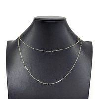 Chaînes en or véritable 10 carats minimalistes de type trombone, vente en gros, très demandées pour la fabrication de bijoux permanents (colliers et bracelets)