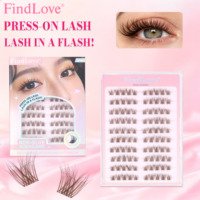 Yapıştırıcısız Kendinden Yapışkanlı Demet Kirpikler 100 Demet Tüy Gibi DIY Kirpik Uzatma Seti D Kıvrımı 10-16mm Karışık Önceden Yapıştırılmış Kirpikler