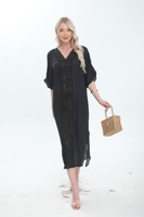 Kaftan de plage maxi oversize en dentelle pour femme, idéal pour l'été et les stations balnéaires – Nouveauté usine