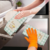 Asciugamano da Cucina in Microfibra Personalizzato, Riutilizzabile, Decorativo a Quadretti, Divertente per Bar e Regali di Inaugurazione Casa