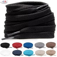Lacets plats en coton ciré GBC de haute qualité et durables, largeur 0,8 cm, pour chaussures en cuir et baskets, plusieurs longueurs et couleurs