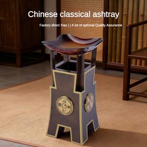 Hôtel intérieur classique en acier inoxydable 12L seau à cendres ascenseur bouche colonne de cendres verticale ceinture d'extinction de fumée poubelles - Product Image 2