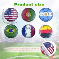 Sous-verre rond antidérapant personnalisé avec drapeau de pays de football, résistant aux rayures, pour les fans de sport, la décoration de la maison, du bar ou de la table