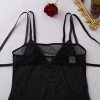 Ensembles de Lingerie Solides pour Femmes, Séduisants, 5 Pièces, Soutien-Gorge Transparent, Ceinture, String avec Bas, Sous-Vêtements Sexy pour Femmes, Fabrication d'Usine