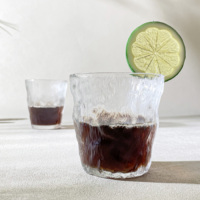 Tasse à café moderne transparente soufflée avec motif logo, verre à whisky et liqueur givré effet glacier pour fêtes, boissons, vin et bière