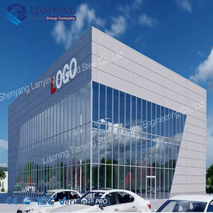 Bâtiment de lavage de voitures préfabriqué en acier, <span class=keywords><strong>Baie</strong></span> de lavage de voitures en acier, Showroom de voitures 4S préfabriqué en acier avec panneaux isolants - Product Image 2