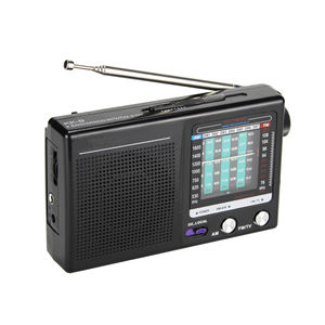 Factory Gold Portable 9 Band FM TV AM SW Multi Band Radio with Built In <b>Speaker</b> <b>USB</b> AA Battery Powered Outdoor Home Radio - Product Image 3