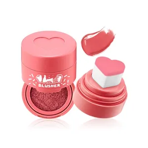 Natural Looking Cruelty Free Private Label Creamy Blush High Quality Cheek Stamp Heart Blush Makeup