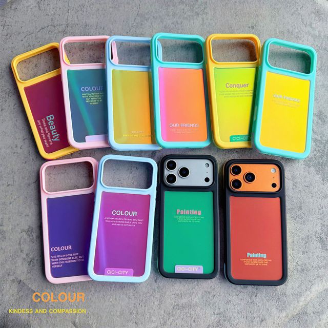 Color-Block IMD TPU+PC Phone Case Not Yellowing Hybrid Mobile Phone Accessories Case for iPhone 17 Cover 16 15 Pro Max