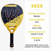Nouvelle raquette de beach tennis transparente en carbone authentique Kewela modèle 5026 avec grip G2 et pad 26x27cm