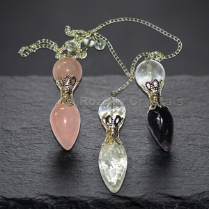 Rozrincrystals.com จี้หินแกะสลักลายรัก รุ่น RAC แบบหยดน้ำและลูกบอล จากกูจารัต รุ่น Pndlm-80 - Product Image 3