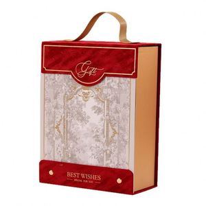 Caja de Regalo de Terciopelo Avanzado Castle para Bodas, San Valentín, Navidad, en Color Gris, con Forro de Franela y Otros Usos - Product Image 2