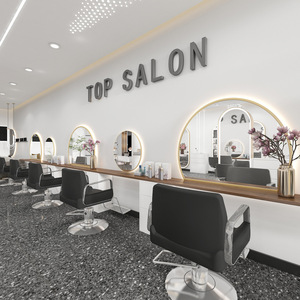 Specchio LED Circolare da Parete, Tavolo <span class=keywords><strong>per</strong></span> Acconciature con Illuminazione Regolabile, Specchio <span class=keywords><strong>per</strong></span> <span class=keywords><strong>Salone</strong></span> di Bellezza e Trucco Domestico - Product Image 2