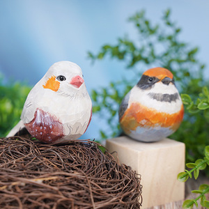 Ornements en bois pour petits oiseaux, en stock, cadeaux décoratifs, bricolage pour le bureau et le salon. - Product Image 4