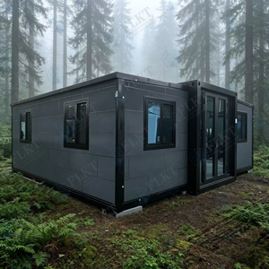 FLKT Maison conteneur extensible entièrement meublée, nouveau design, mobile, de luxe, type Apple Cabin, capsule spatiale, avec système <span class=keywords><strong>d</strong></span>'énergie solaire - Product Image 2