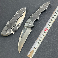 Couteau de poche pliant haut de gamme à haute dureté, lame pointue, manche en alliage d'aluminium, pour camping en extérieur, EDC portable, personnalisable OEM