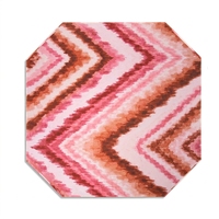 Tapis de table octogonal pour Mahjong, motif Chevron Ikat, design rose blush |   Tapis de Mahjong à 8 côtés personnalisé en gros pour cadeau de fête à domicile OEM